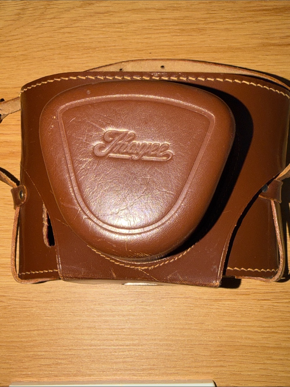 Vintage Ihagee film camera antique leather case  / strap